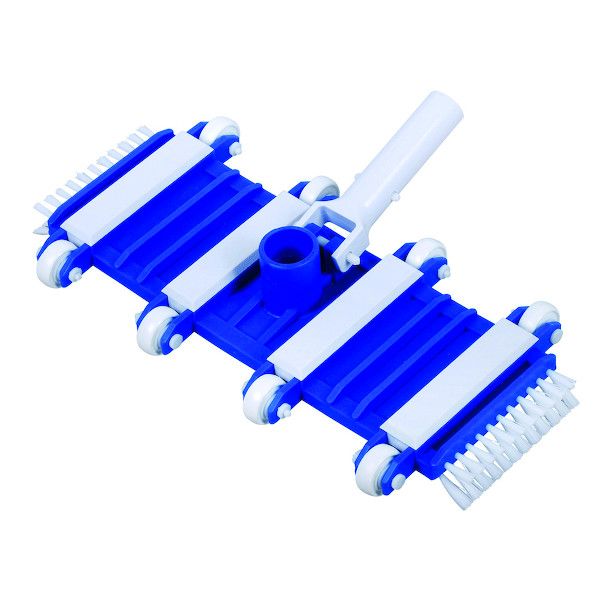 Balai flexible béton 8 roues avec brosse latérale