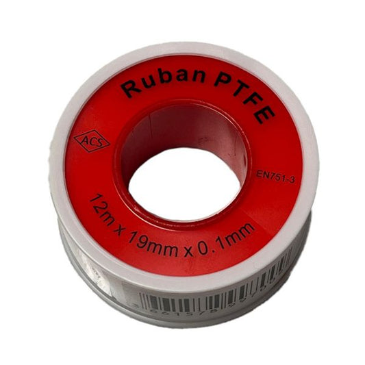 Ruban PTFE PRO Rouge 0,1mmx19mmx12m