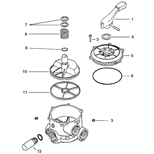 Vanne multivoies Hayward PRO SERIES TOP