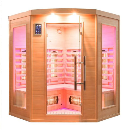 Sauna infrarouge Apollon Quartz 3 places angulaire