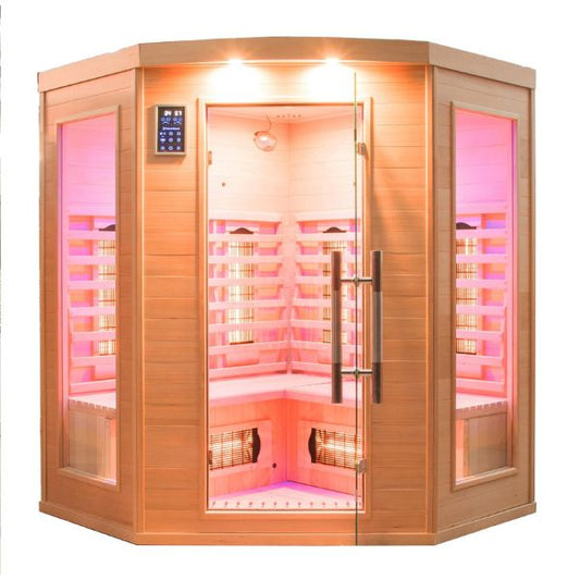 Sauna infrarouge Apollon Quartz 3 places angulaire