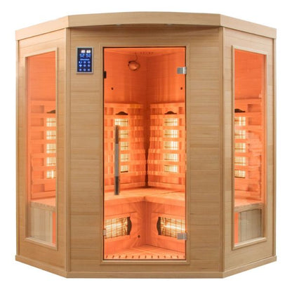 Sauna infrarouge Apollon Quartz 3 places angulaire