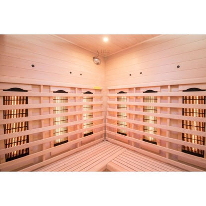 Sauna infrarouge Apollon Quartz 3 places angulaire