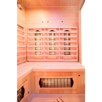 Sauna infrarouge Apollon Quartz 3 places angulaire