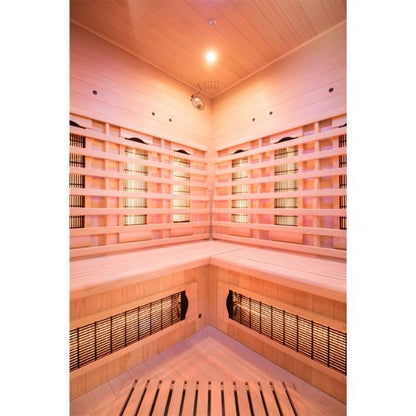 Sauna infrarouge Apollon Quartz 3 places angulaire