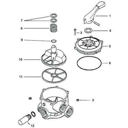 Vanne multivoies Hayward PRO SERIES TOP